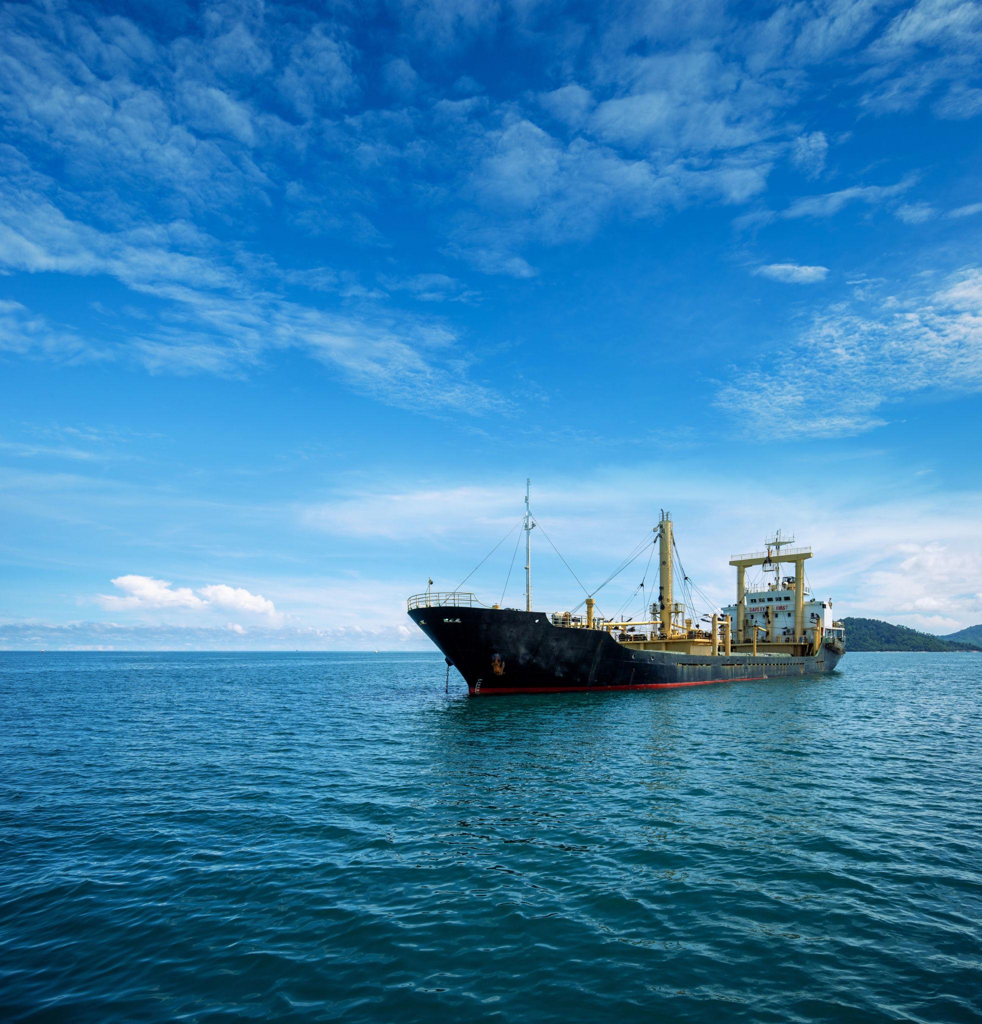 Cargo ship representing Ship Spare Parts Supplier and marine machinery business.