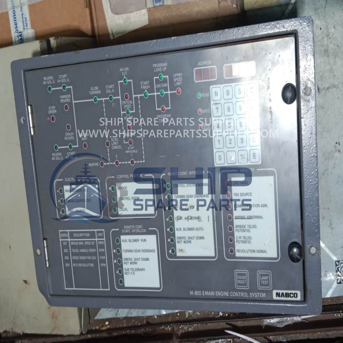 NABCO M-800 II Main Engine Control System Used NABCO M-800 II Main Engine Control System