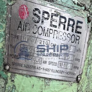 Sperre HV2/210 Marine Air Compressor Name Plate