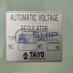 Taiyo AS-71-2 Automatic Voltage Regulator Nameplate